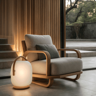 Bubble Led Outdoor lanterns Modern  Scandinavian Wooden Accent Light