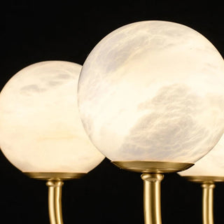 Marnie Alabaster Globe Chandelier Modern  Luxury Marble Base Table Lamp