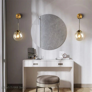Eclipse Glass Wall Lamp Modern  Contemporary Crystal Statement Fixture