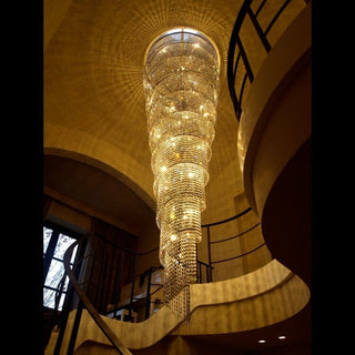 Babylon Crystal Chandelier Modern  Scandinavian Wooden Accent Light