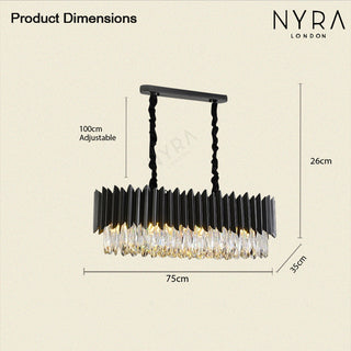 Serena Dining Chandelier Opulent Modern  Ultra Slim LED Panel Lighting