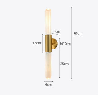 Nisa Glass Pole Lamp Modern  Luxury Marble Base Table Lamp
