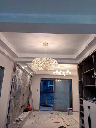 Chelsea Ring Chandelier Modern  Chic Glass Globe Pendant