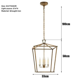 Zynella Retro Candle Cage Pendant Refined Modern  Sculptural Spiral LED Fixture