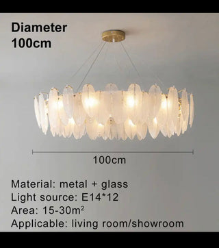 Feather Chandelier Modern  Opulent Multi-Tier Crystal Chandelier