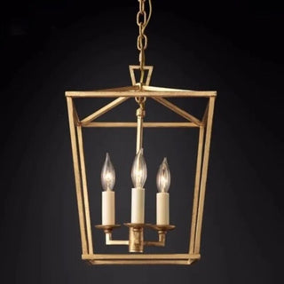 Zynella Retro Candle Cage Pendant Refined Modern  Sculptural Spiral LED Fixture