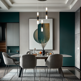 Camille Pendant Chandelier Modern  Sleek Linear Suspension Light