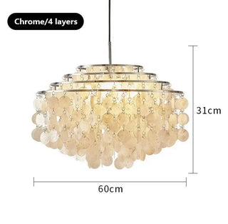 Sadaf Luxury Shell Chandelier Chic Modern  Luxury Marble Base Table Lamp