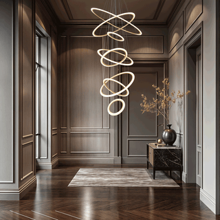 Mia Ring Chandelier Modern  Elegant Teardrop LED Pendant
