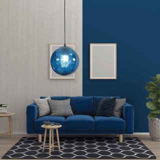 Tulise Glass Pendants Modern  Minimalist Round Flush Mount
