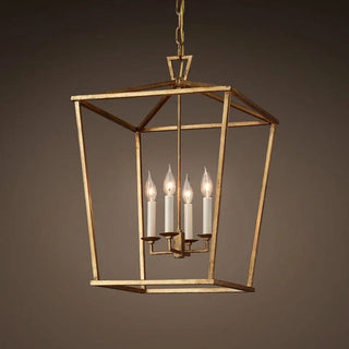 Zynella Retro Candle Cage Pendant Refined Modern  Sculptural Spiral LED Fixture