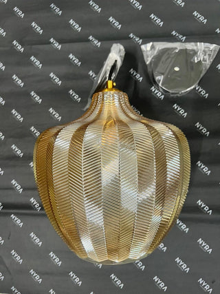 Mona Glass Pendant Lights Modern  Luxury Gold Frame Light Fitting