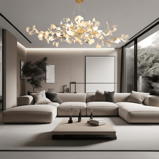 Ceramic Petal Chandelier Modern Geometric Design Lamp