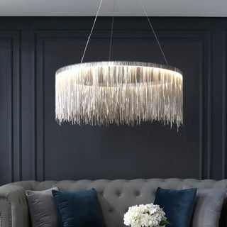 Zynella Round Tassel Chain Chandelier Modern  Timeless Lantern Style Wall Lamp