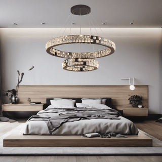 Grace Ring Chandelier Modern  Scandinavian Wooden Accent Light