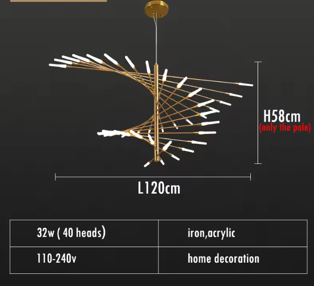 Zynella Spiral Modern Chandelier