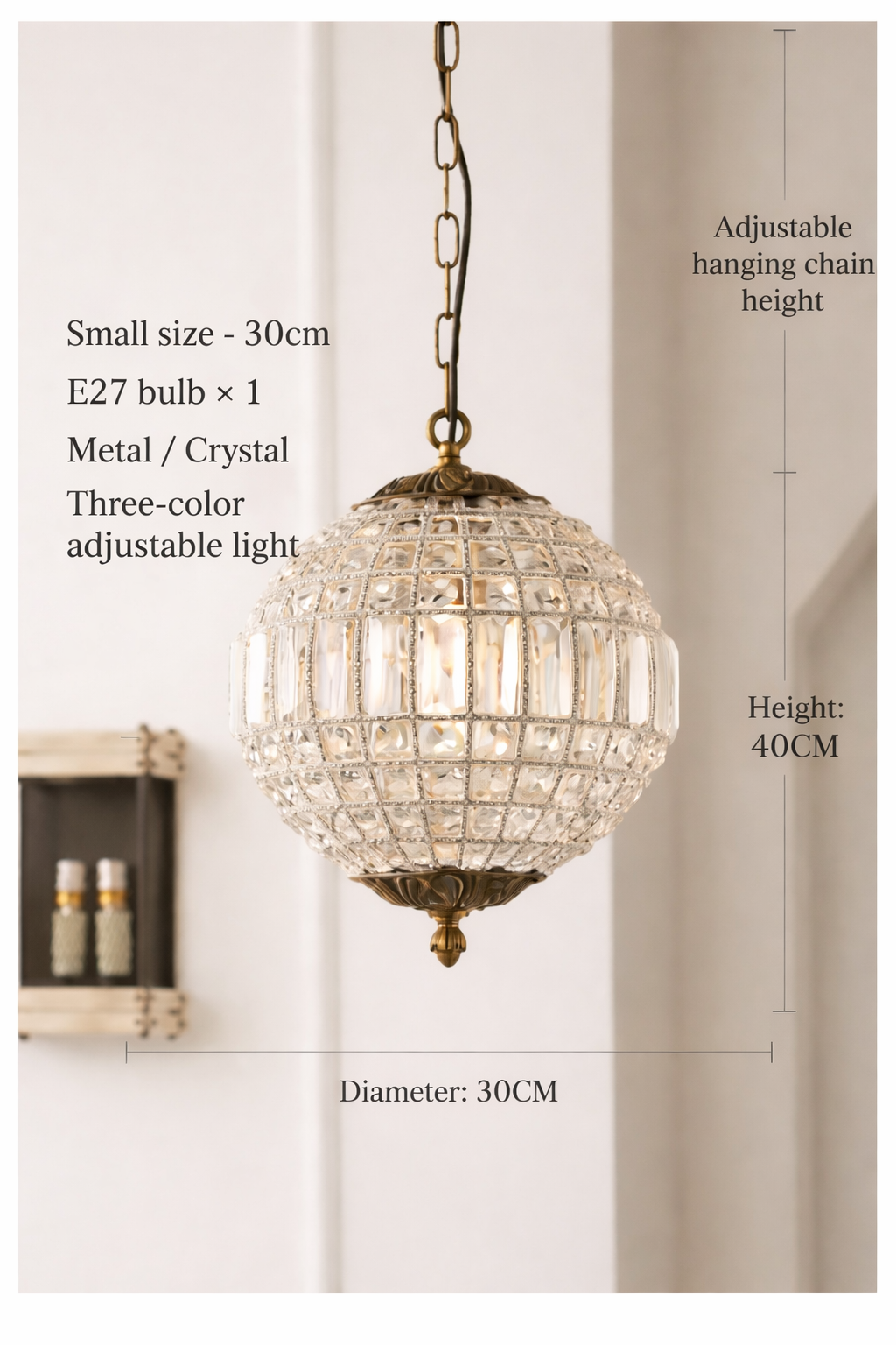 Clarion Crystal Orb Chandelier