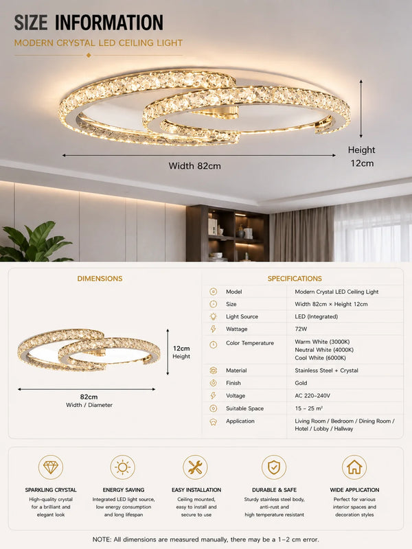 Hampstead Crystal Modern Chandelier