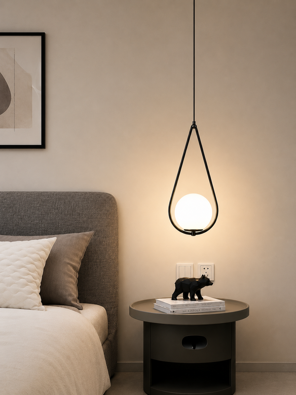 Zynella Stellar: Artistic Starry-Sky Glass Bedside Pendant