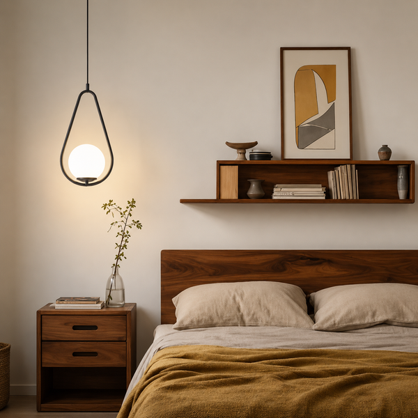 Zynella Stellar: Artistic Starry-Sky Glass Bedside Pendant