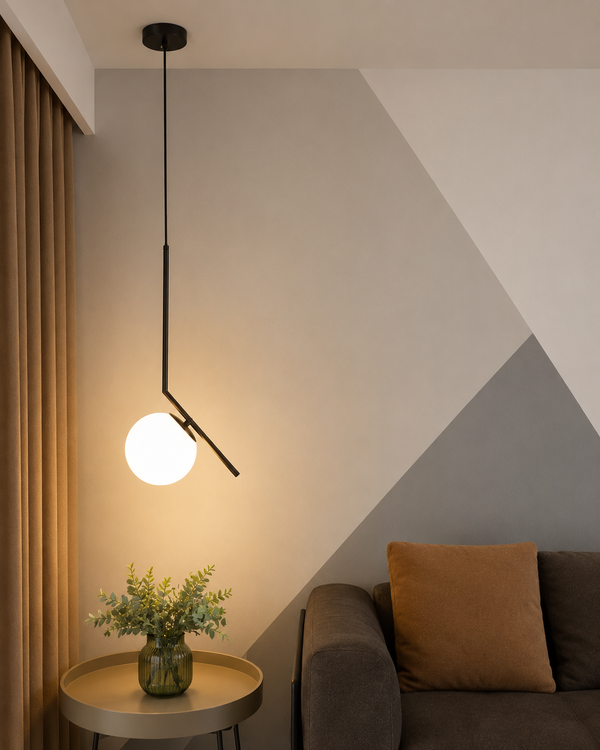 Zynella Stellar: Artistic Starry-Sky Glass Bedside Pendant