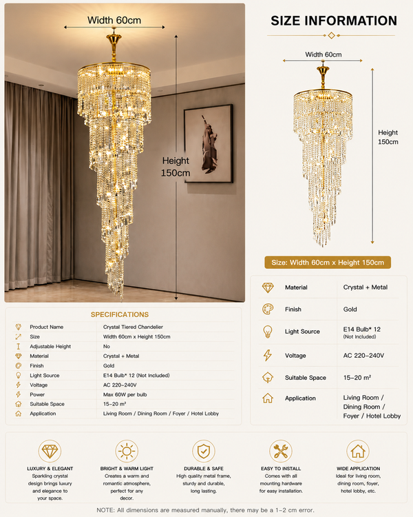 Glasgow Staircase Luxury Illumination Chandelier