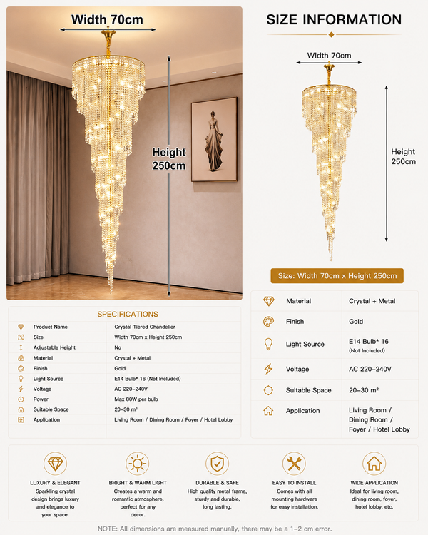 Glasgow Staircase Luxury Illumination Chandelier