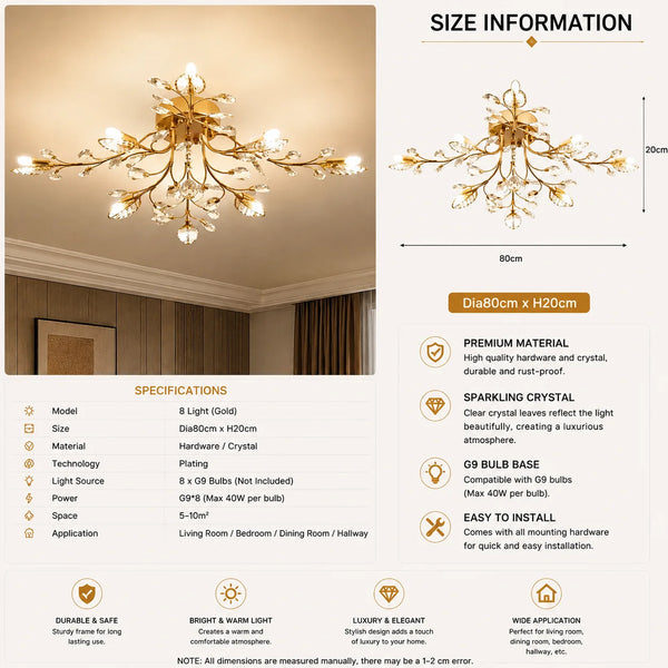 Flower Luxury Wall Chandelier