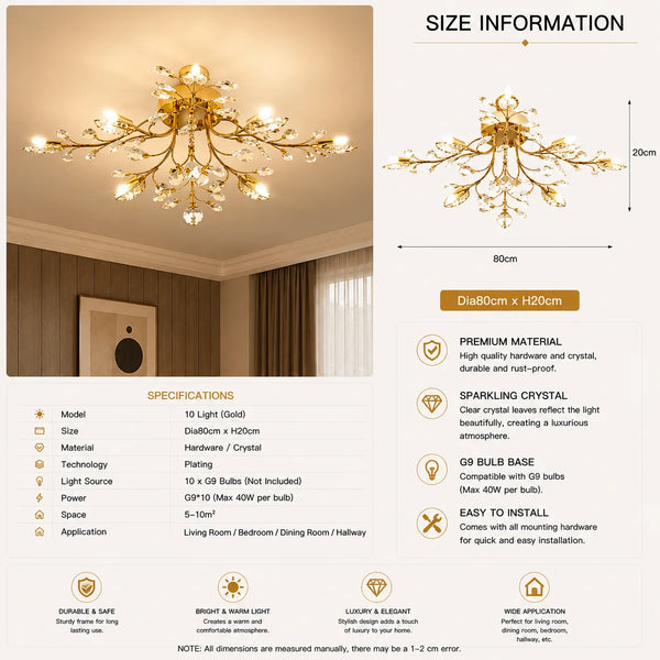 Flower Luxury Wall Chandelier