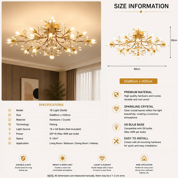 Flower Luxury Wall Chandelier