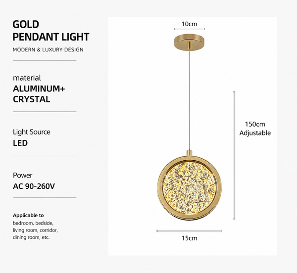 Zynella Elegant Nordic Crystal Ceiling Pendant