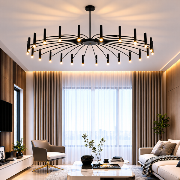 Zynella "Astra" Nordic Luxury Pendant: Adjustable Designer Chandelier