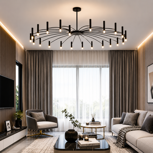 Zynella "Astra" Nordic Luxury Pendant: Adjustable Designer Chandelier