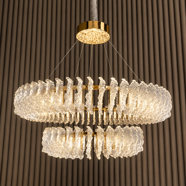 Zynella French Acrylic LED Pendant Chandelier