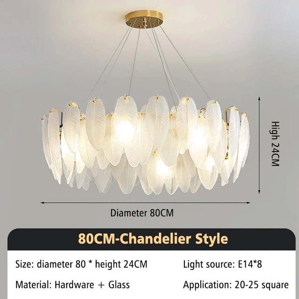 Contemporary LED alloy chandelier installed