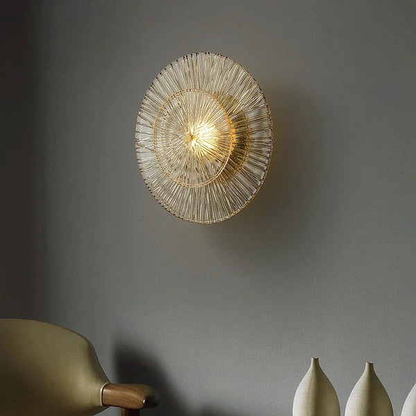 Contemporary LED glass wall lamp