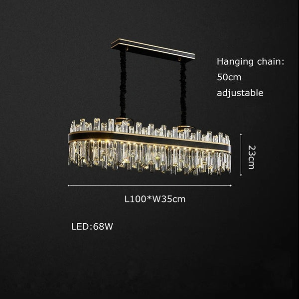 Contemporary crystal pendant setup