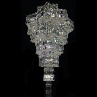 Ethereal Icefall Crystal Chandelier Modern  Art Deco Inspired Illumination