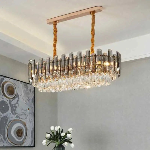 Crystal ceiling lamp for living space