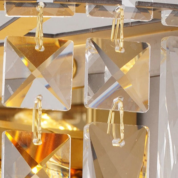 Crystal wall light close-up detail
