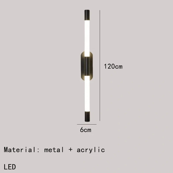 Cylindrical LED wall lamp side view
