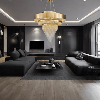 Sophie Luxe Chandelier Opulent Modern  Classic Drum Shade Ceiling Light