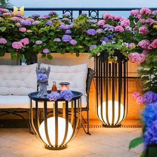 Zynella Flower Pot Table Lamp Modern  Luxury Marble Base Table Lamp