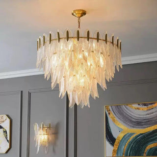 VIOLETTA Glass Chandeliers Stylish Modern  Bohemian Rattan Woven Pendant