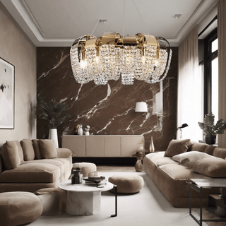 Denise Chandelier Modern  Luxury Gold Frame Light Fitting