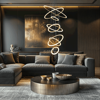 Mia Ring Chandelier Modern  Elegant Teardrop LED Pendant