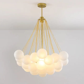 Zynella Frosted Ball Chandelier Modern Geometric Design Lamp
