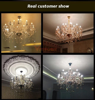 Zynella Italian K9 Candlestick Chandelier Modern  Sleek Linear Suspension Light