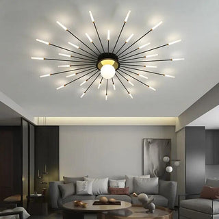 Zynella Firework Wand Chandelier Modern  Luxury Gold Frame Light Fitting