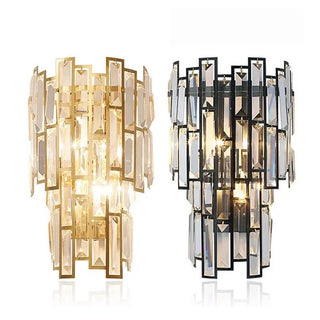 Shanice Crystal Wall Lamp Opulent Modern  Luxury Gold Frame Light Fitting